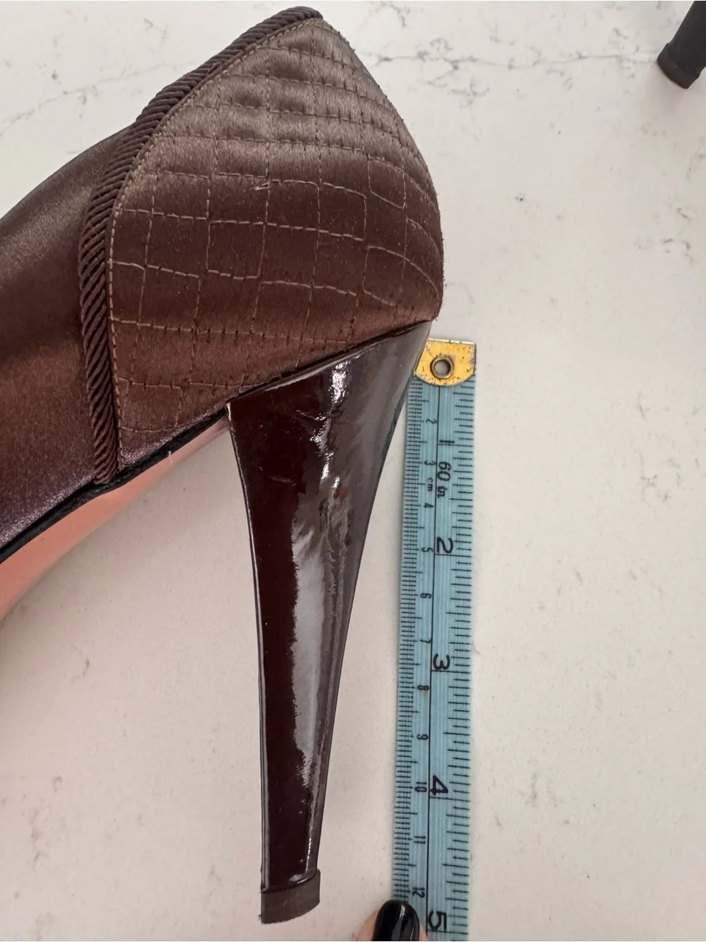 LES TROPEZIENNES  Massimo Palazzo EU39 Elegant Brown Satin Women's High Heels